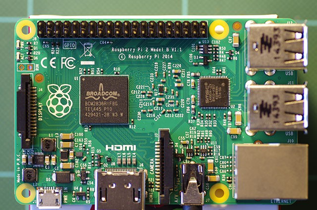 Raspberry Pi 2 Front View