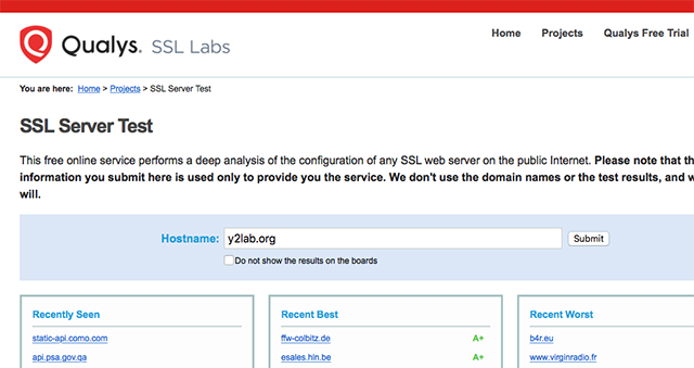 SSL Labs - Server Domain