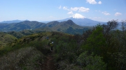 遠くに金時山