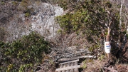 崩落した登山道