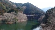 橋の上ではワカサギ釣り