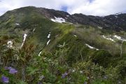 稜線沿いの登山道