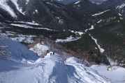 地蔵尾根を振り返る 地蔵尾根を振り返る