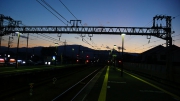 夕暮れの新松田駅ホーム