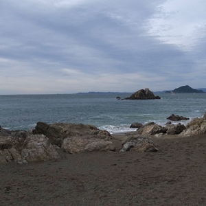 石門近くの海岸