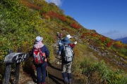 登山道は渋滞