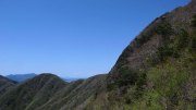 金時山を下りる