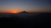 富士山に見とれていた