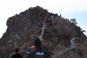 弥山直下の鎖場