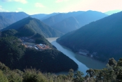 十津川を眼下に
