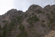 絶壁の岩肌