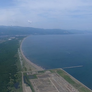 石狩の海岸線