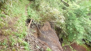 ちょっと危険な崖崩れ