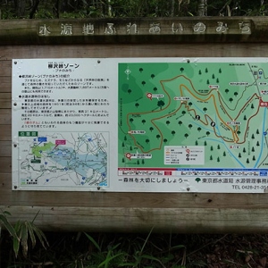 水源の森の案内板
