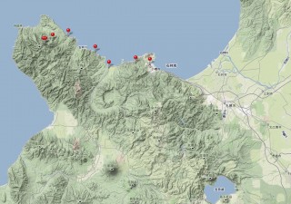 積丹半島広域地図