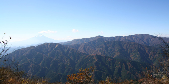 二の塔、富士山、三ノ塔、塔ノ岳、不動の峰、丹沢山