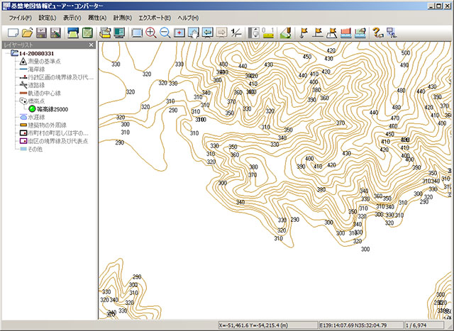 Miyagase Contour Map