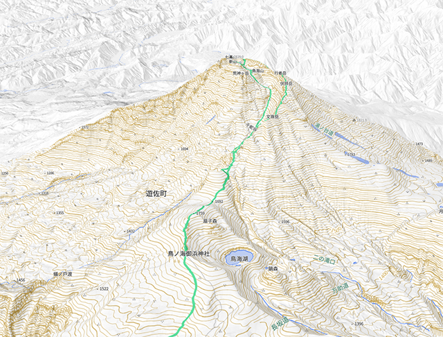 MtChoukai Trail 3D View