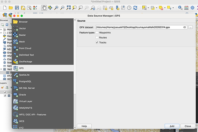 Adding GPX Data Source