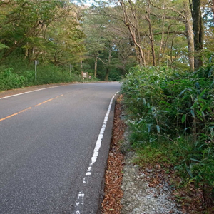 湖畔への登山道入り口